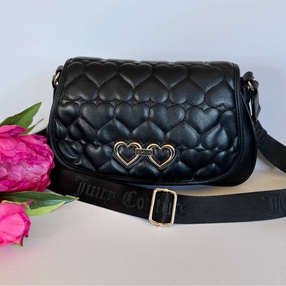 Juicy Couture Black Quilted Crossbody Bag